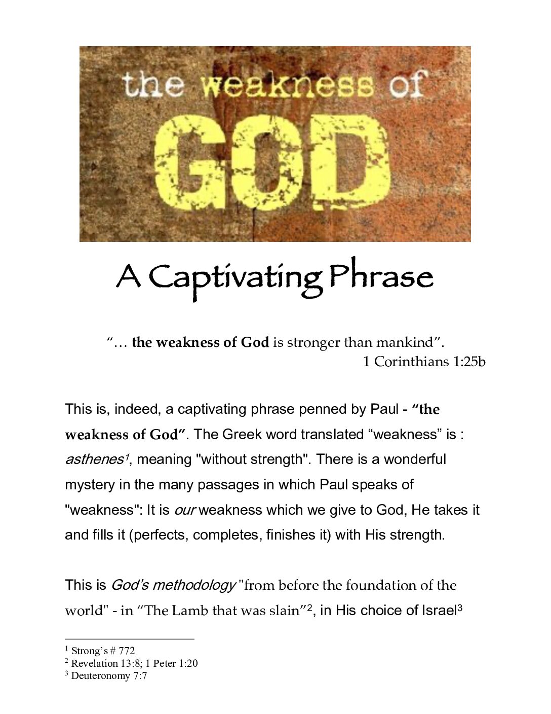 Article Captivating Phrase, A